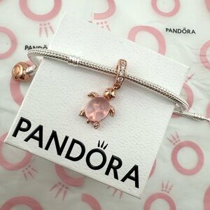 Pandora Murano Glass Pink Sea Turtle Dangle Charm 788939c0114k rose gold